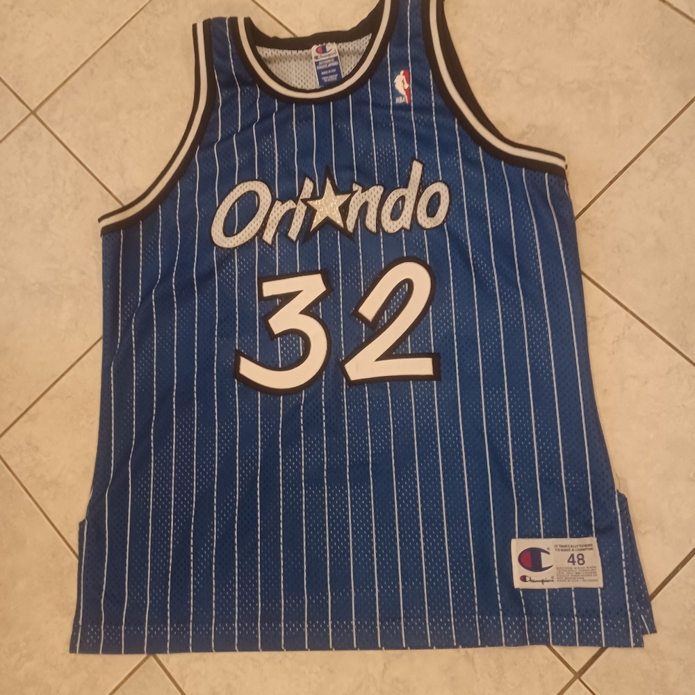 Vintage shaquille o'neal magic champion authentic jersey sz.48